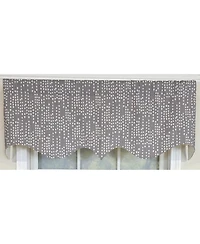 Rlf Home 100% Cotton Rainfall Regal With Poly/Cotton Ivory lining Rod Pocket Valance 50" x 16" Gray