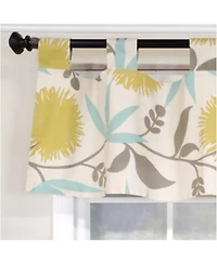 Rlf Home 4" Top Tab High Quality Fabric Shine Tab Valance for Windows 50" x 16" Natural