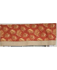 Rlf Home 100% Cotton Hawthorn Banded With Poly/Cotton Ivory lining Rod Pocket Valance 50" x 17" Red