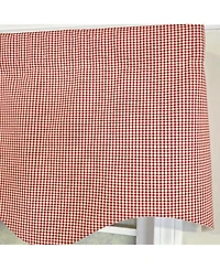 Rlf Home 100% Cotton Gingham Regal With Poly/Cotton Ivory lining Rod Pocket Valance 50" x 16" Red