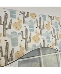 Rlf Home 100% Cotton Arizona Cornice Fully lined Windows Rod Pocket Valance 50" x 17" Natural