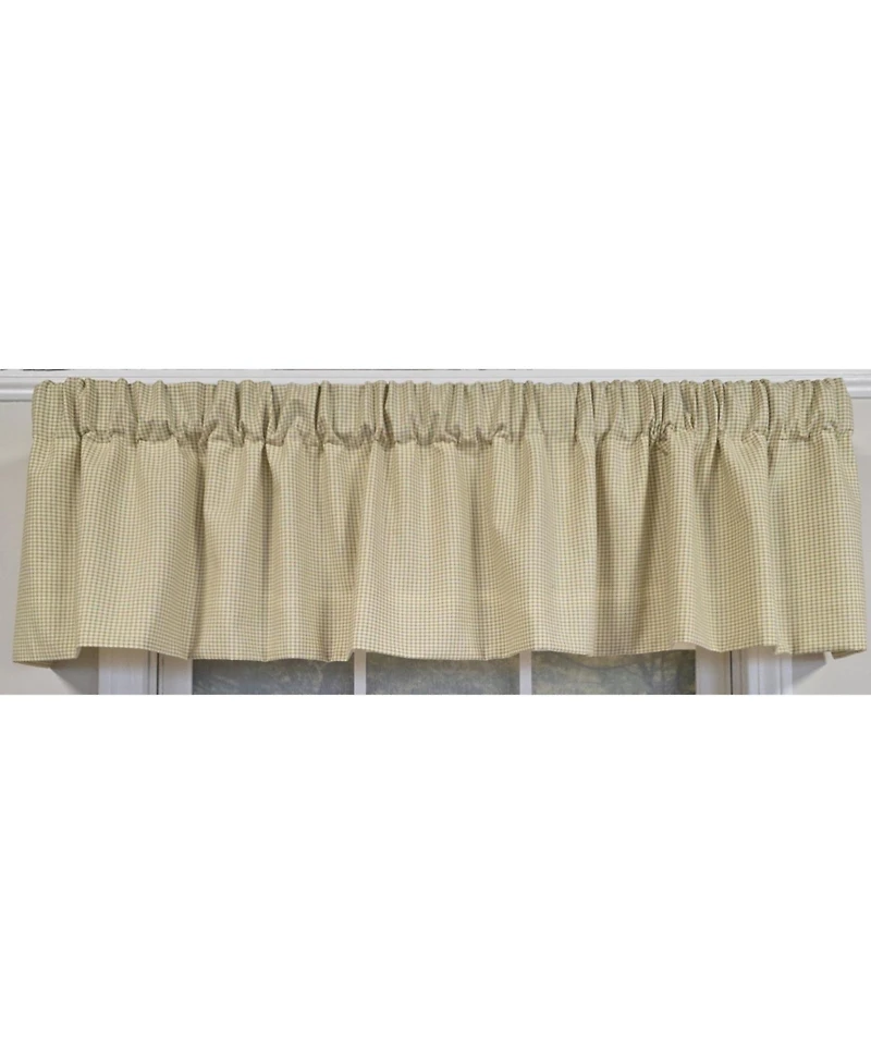 Rlf Home 100% Cotton Crosswell Tailored Fully lined Windows Rod Pocket Valance 76" x 14" Sage