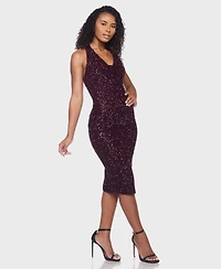 B Darlin Junior's Cowl Neck Midi Dress