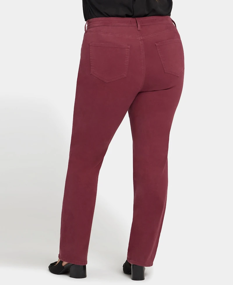 Nydj Plus High Rise Marilyn Straight Jeans