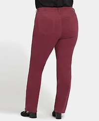 Nydj Plus High Rise Marilyn Straight Jeans