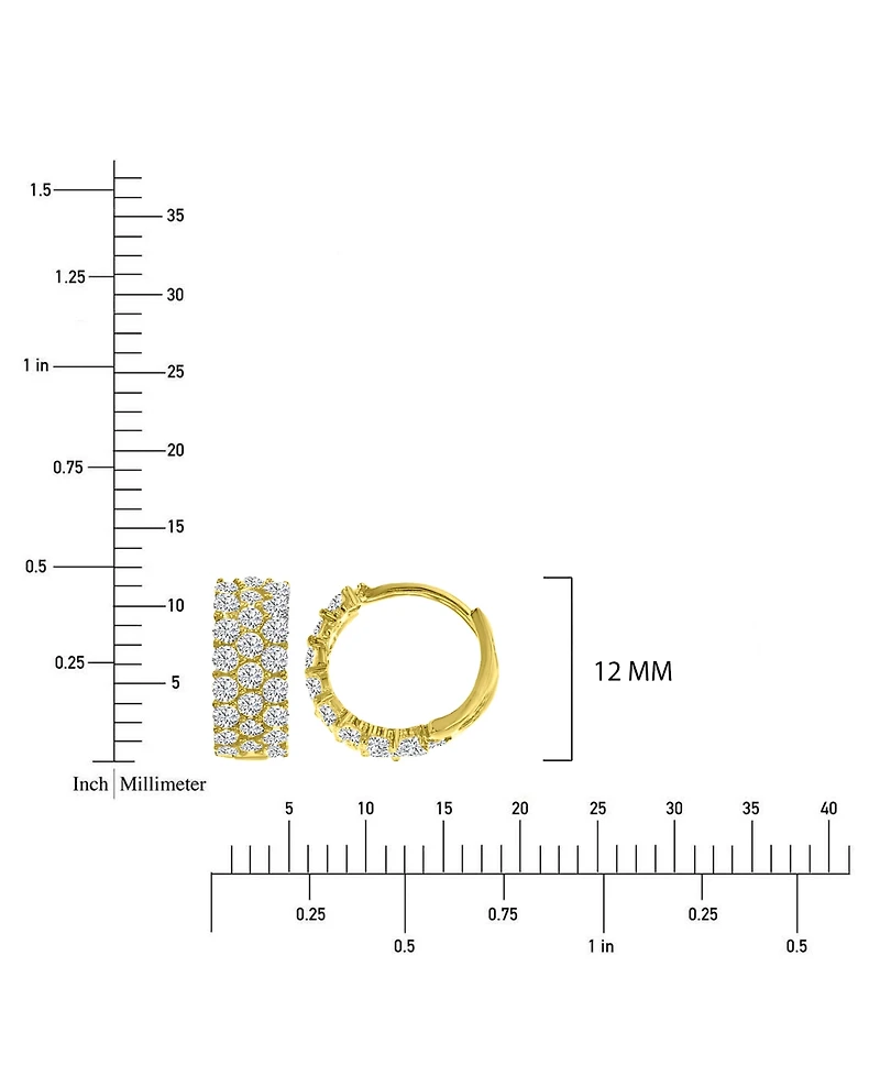 Macy's Cubic Zirconia Snap Bar Hoop Earrings
