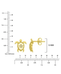 Macy's Diamond Accent Sea Turtle Stud Earrings