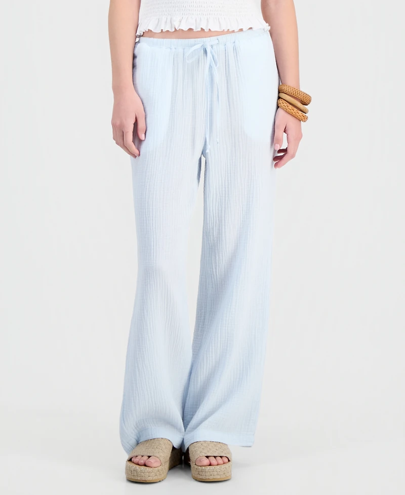 Indigo Rein Juniors' Cotton Gauze Drawstring Beach Pants