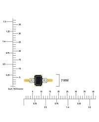 Macy's Onyx & White Topaz Ring