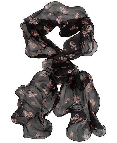 Lauren Ralph Fall Floral Boa Ruffle Scarf