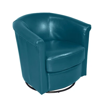 Porter Designs Marvel Contemporary Leather-Look Swivel Accent Chair