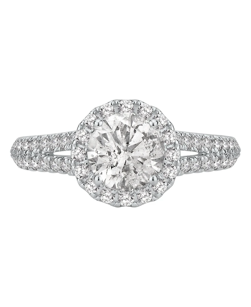 Macy's Diamond Halo Engagement Ring (2 ct. t.w.) in 14K White Gold