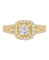 Macy's Diamond Halo Engagement Ring (7/8 ct. t.w.) in 14K Yellow Gold