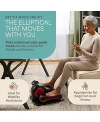 LifePro Under Desk Elliptical with Red Light – Quiet Seated Pedal Exerciser, Foot Pedal Exercise Machine for Home, Office & Rehab