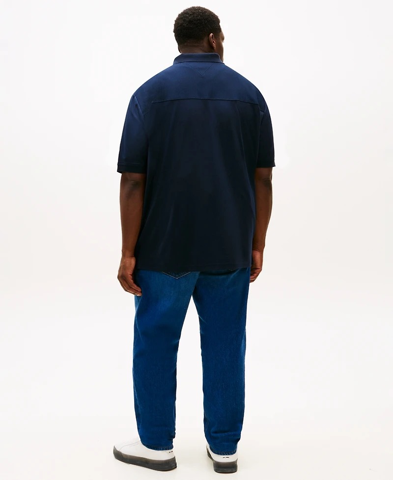 Tommy Hilfiger Men's Big & Tall Zippered Polo Shirt