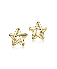 Kids 14K Gold Plated Star Knot Stud Earrings