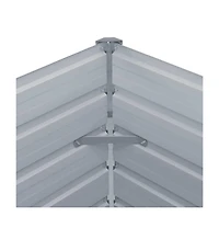 Garden Raised Bed Galvanized Steel 94.5"x15.7"x17.7" Gray