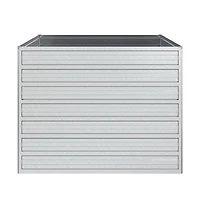 Garden Raised Bed 39.4"x39.4"x30.3" Galvanized Steel Silver