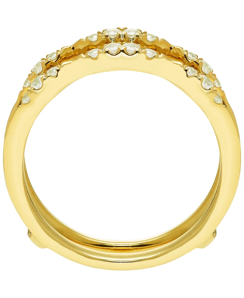 Macy's Diamond Guard Ring (1/4 ct. t.w.) in 14K Yellow Gold
