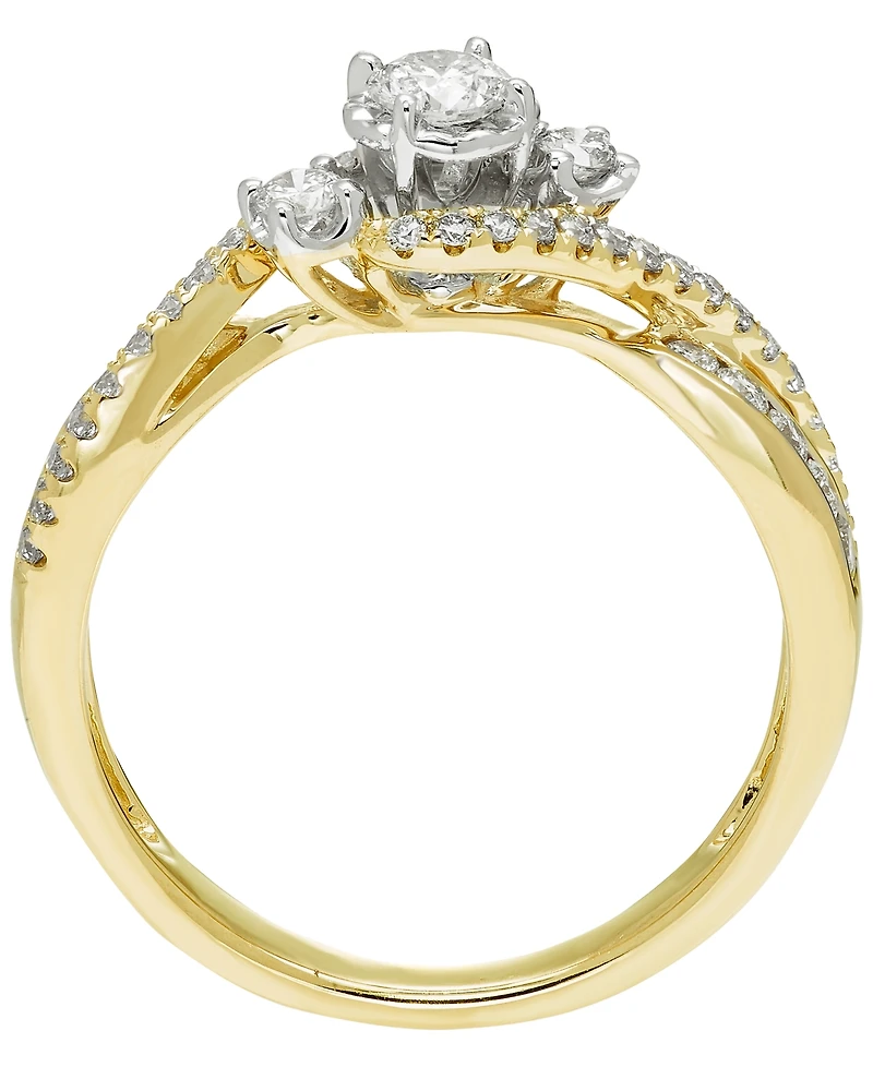Macy's Diamond 3-Stone Ring (5/8 ct. t.w.) in 14K Yellow Gold