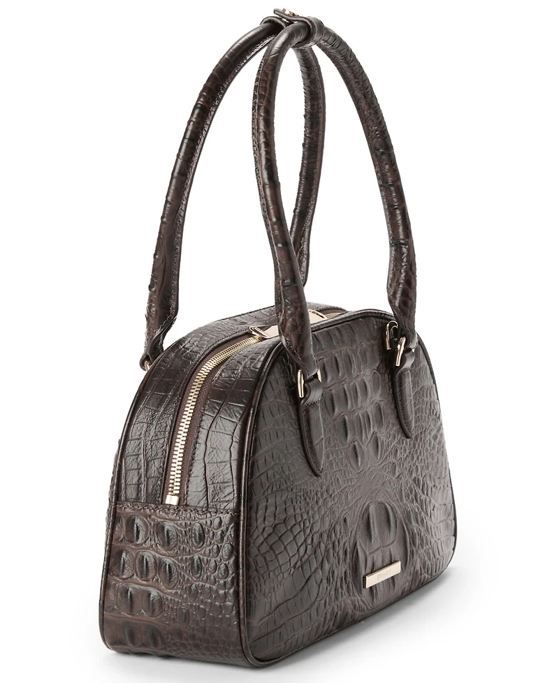 Brahmin Angie Alden Road Leather Medium Satchel Bag