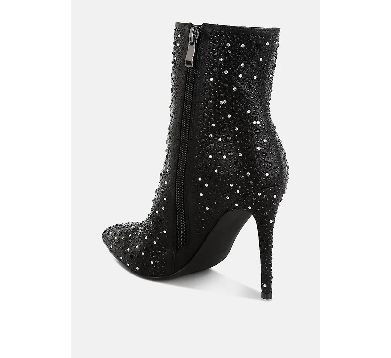 Lobelia Rhinestones Embellished Stiletto Boots