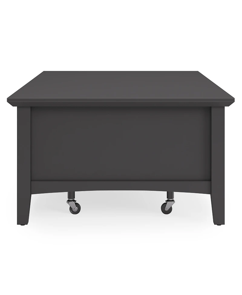 Furniture 55" Solid Wood Hedworth Rectangle Coffee Table