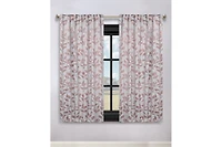 Superior Modern Leaves Room Darkening Grommet Top Curtain Panels