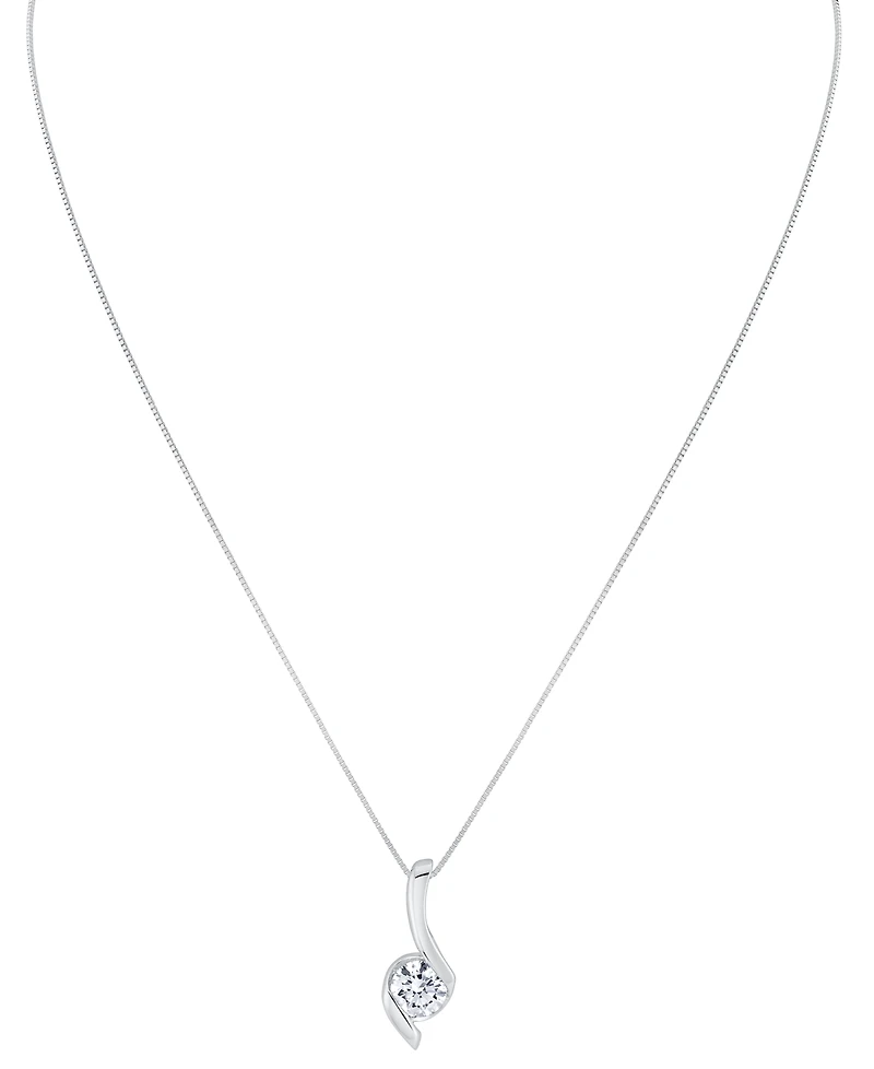 Sirena Lab Grown Diamond Signature Pendant Necklace (1-1/ ct. t.w.) 14K White Gold (also Yellow Gold