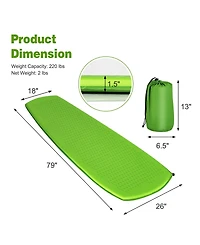 Sugift Inflatable Sleeping Pad with Carrying Bag-Green