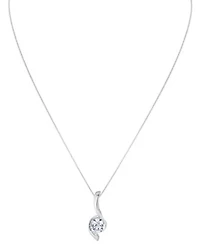 Sirena Lab Grown Diamond Signature Pendant Necklace 1 2 Ct. T.W. In 14k White Or Yellow Gold