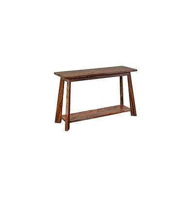 Porter Designs Kalispell Solid Sheesham Wood Console Table, Brown