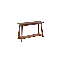 Porter Designs Kalispell Solid Sheesham Wood Console Table, Brown