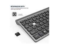 Wireless Keyboard and Mouse Combo - Scissor Ultra-Thin Silent Ergonomic Keyboard with Numeric Keys - 2.4G Receiver for Pc, Laptop, Desktop
