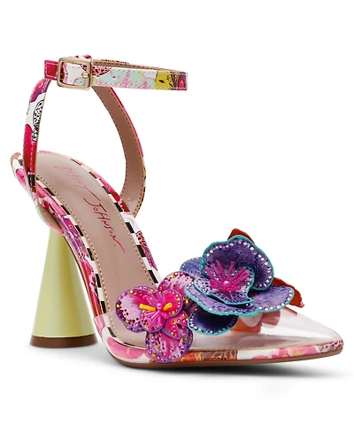 Betsey Johnson Women's Chelsie Butterfly Floral Ankle Strap Pumps