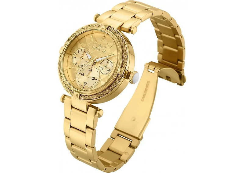 Invicta Women's 28957 Bolt Quartz 3 Hand Gold Dial Watch
