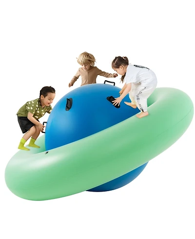 Mecale 7.5 Foot Giant Inflatable Dome Rocker Bouncer with 6 Built-in Handles for Kids