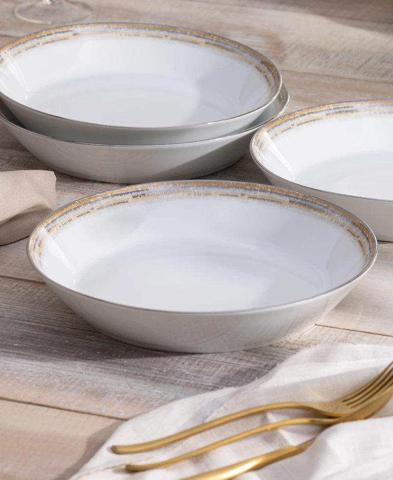 Noritake Raylan Coupe Dinner Bowls, Set of 4, Service For 4