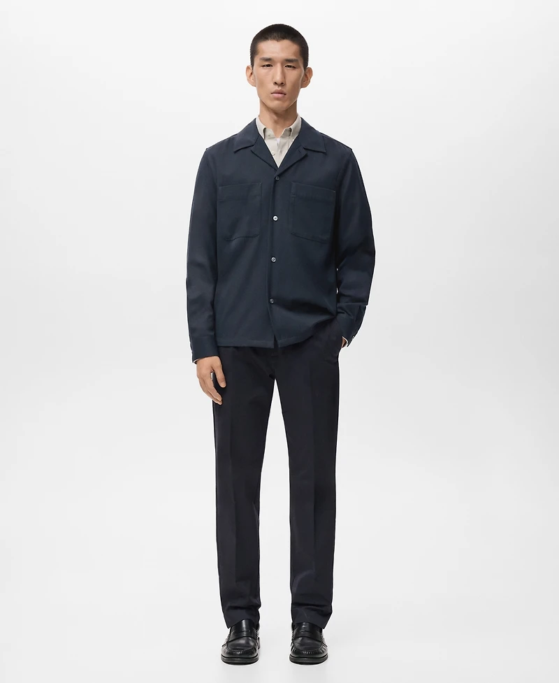 Mango Men's Regular-Fit Pocket Overshirt