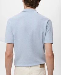 Mango Men's Structured Knitted Slim-Fit Polo Shirt