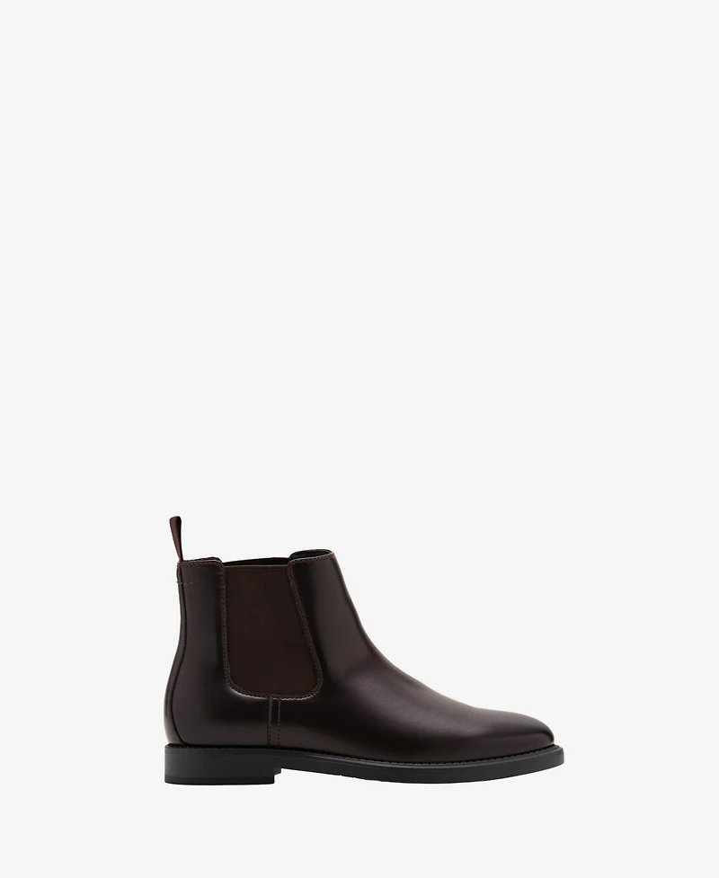 Mango Men's Leather-Effect Chelsea Ankle Boots