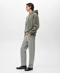 Mango Men's Corduroy Hooded Sweatshirt