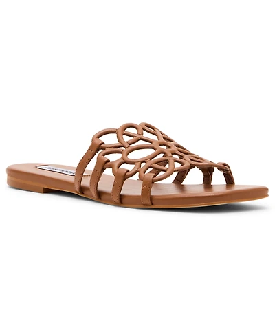 Steve Madden Women's Lotus Slide Square-Toe Flat Sandals