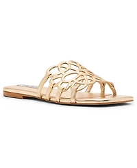 Steve Madden Women's Lotus Slide Square-Toe Flat Sandals