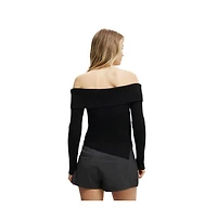 Cotton On Women's Asym Rib Off Shoulder Knit