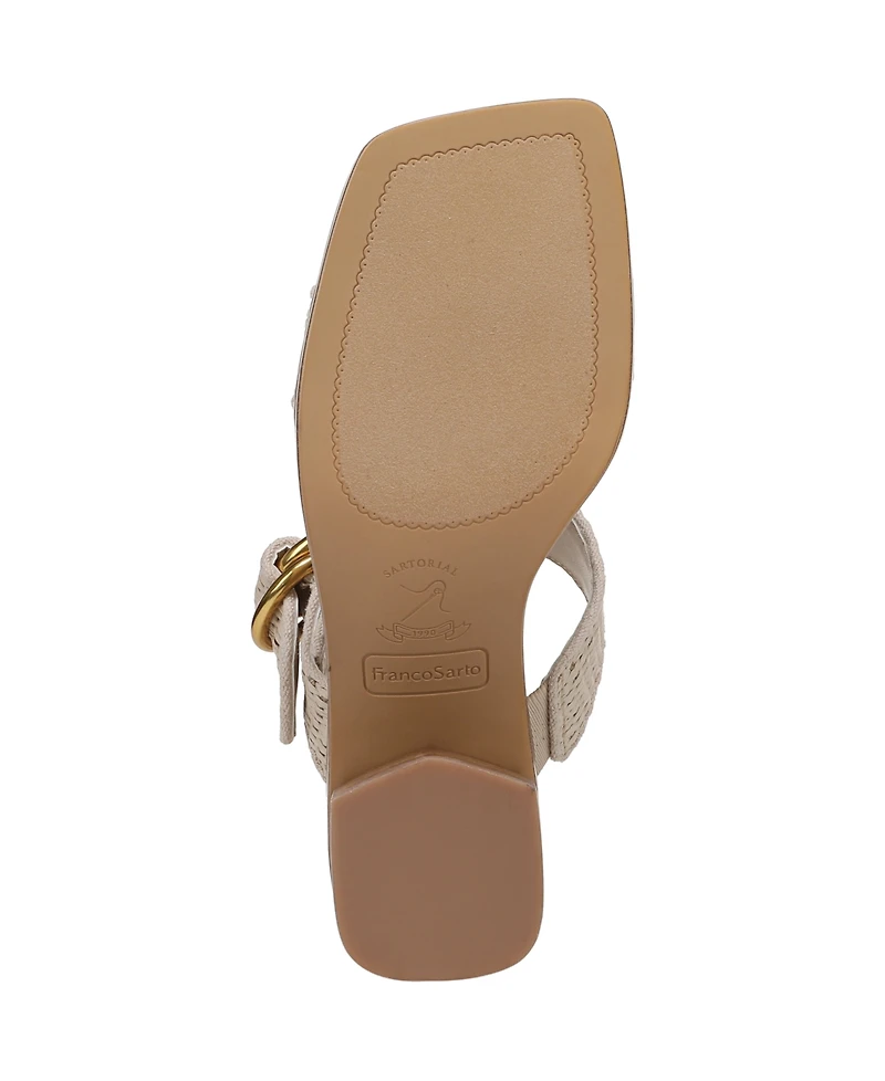 Franco Sarto Women's Roux Square Toe Slide Sandals