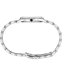 Seiko Essentials Women's Quartz Green Dial Stainless Steel Watch, 29.6mm