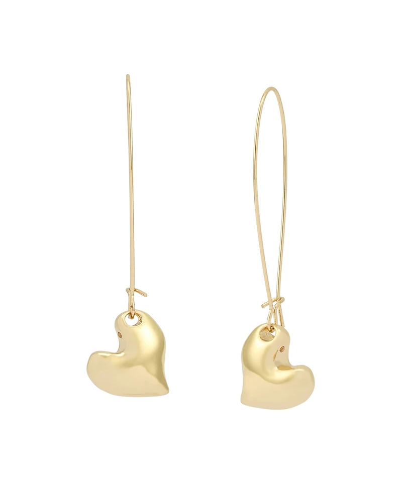 Robert Lee Morris Soho Gold Heart Dangle Earrings