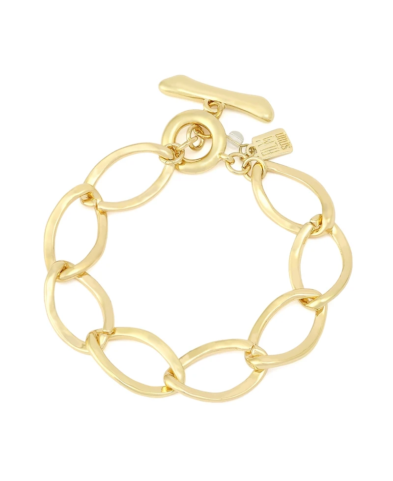 Robert Lee Morris Soho Gold Link Toggle Bracelet