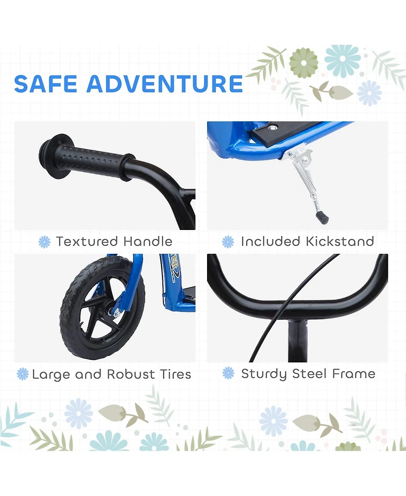 Homcom Kick Scooter for Kids 5-12 Years, Adjustable Height Handlebar, Pink